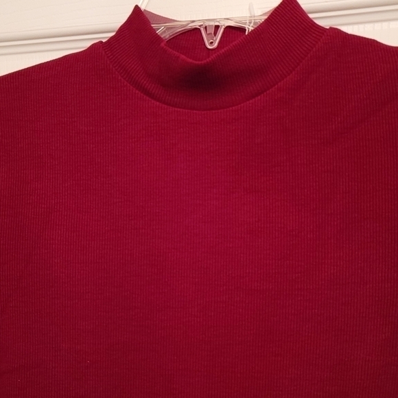 Moyabo Floral Turtleneck Ribbed Knit Long Sleeve Slim Fit S - Picture 7 of 10